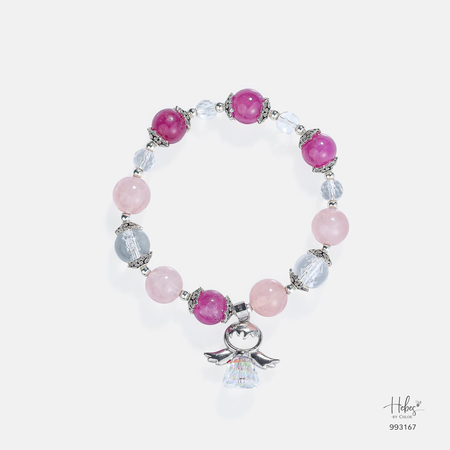 Aumtumn Glow Blush Angel Rose Quartz Bracelet 993167
