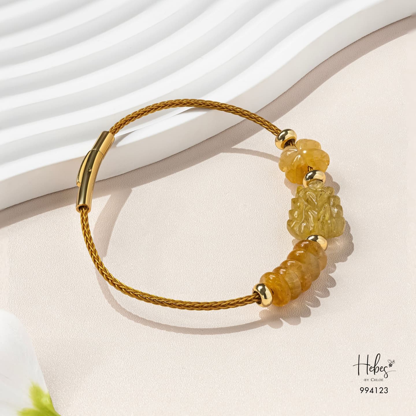 Five Fortunes Yellow Rutilated Quartz Bracelet 994123