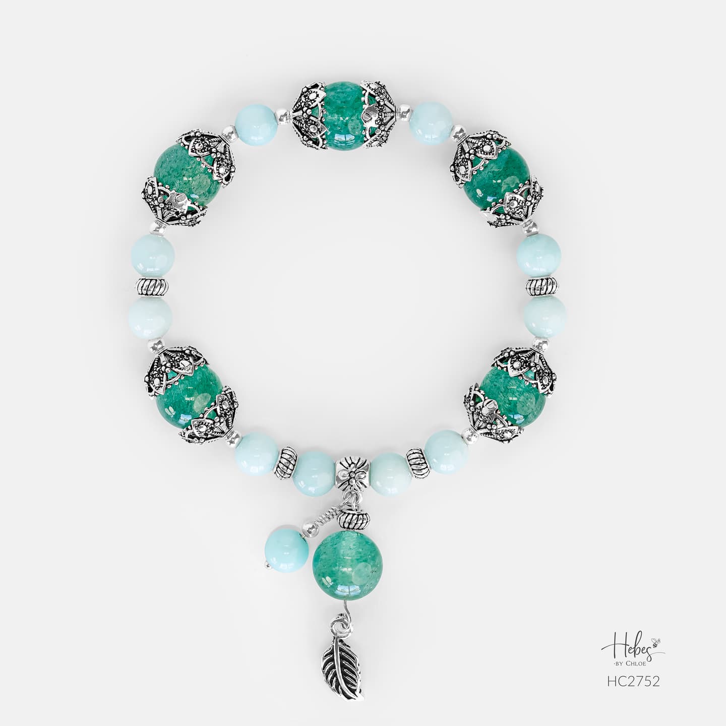 Hebes Green Strawberry Quartz Bracelet HC2752