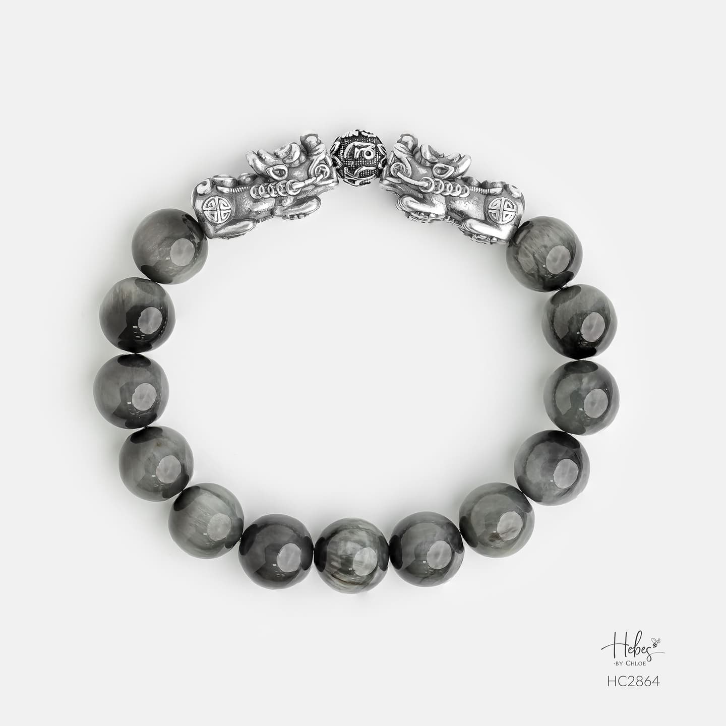 Hebes Grey Tiger Eye Bracelet HC2864
