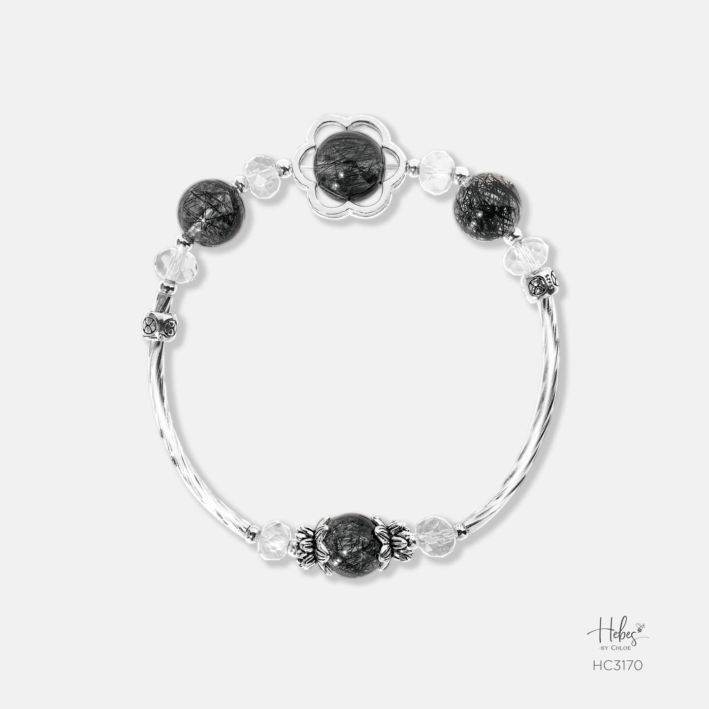Hebes Black Rutilated Quartz Bracelet HC3170