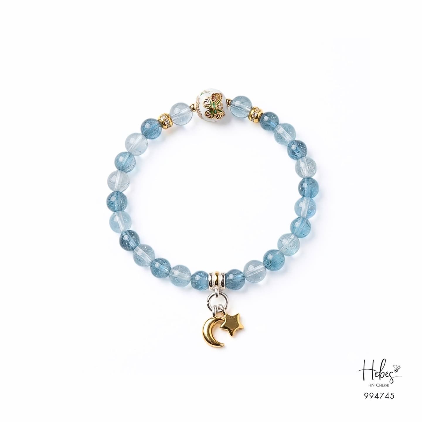Aquamarine Starry Night Bracelet 994745