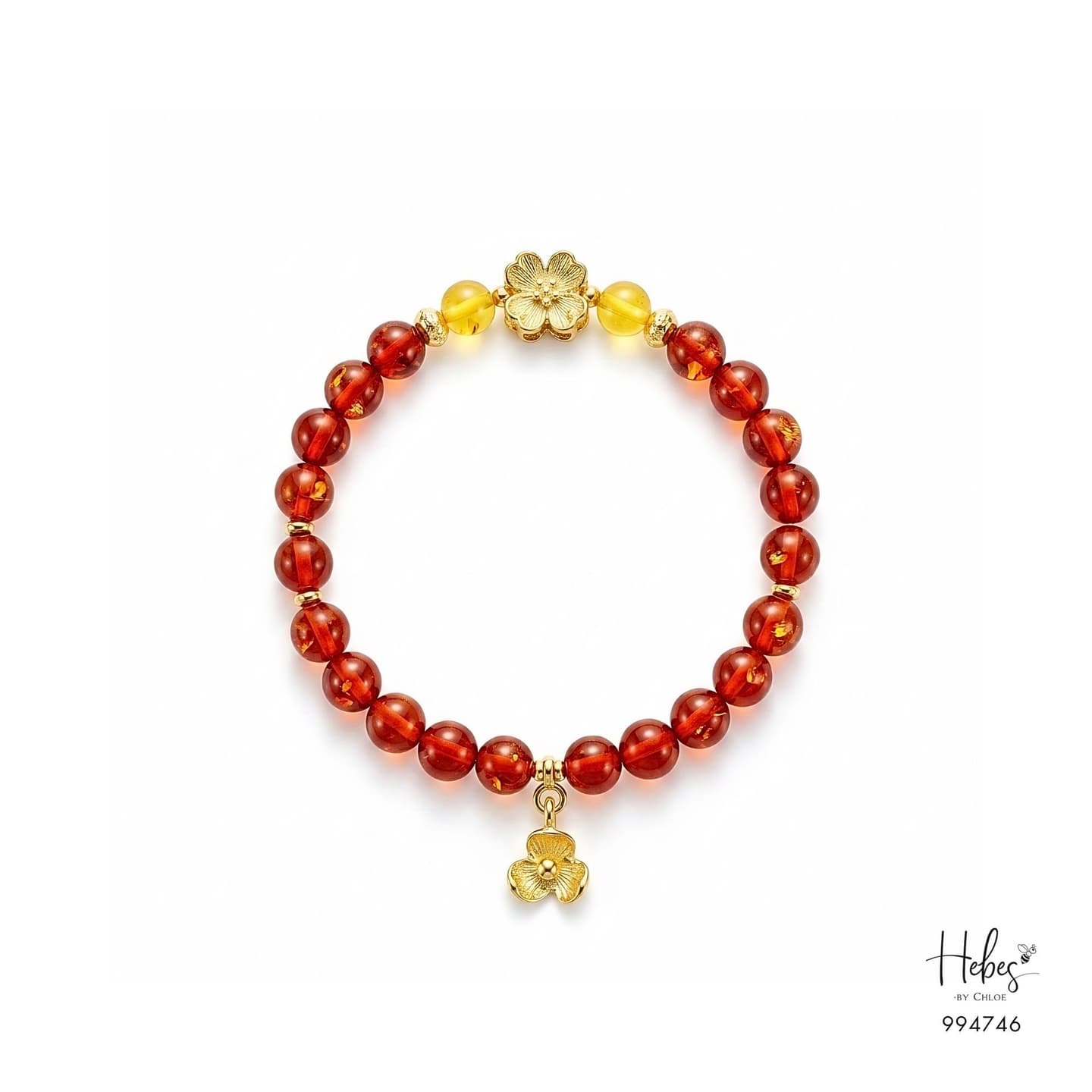 Amber Blossom Beaded Bracelet 994746