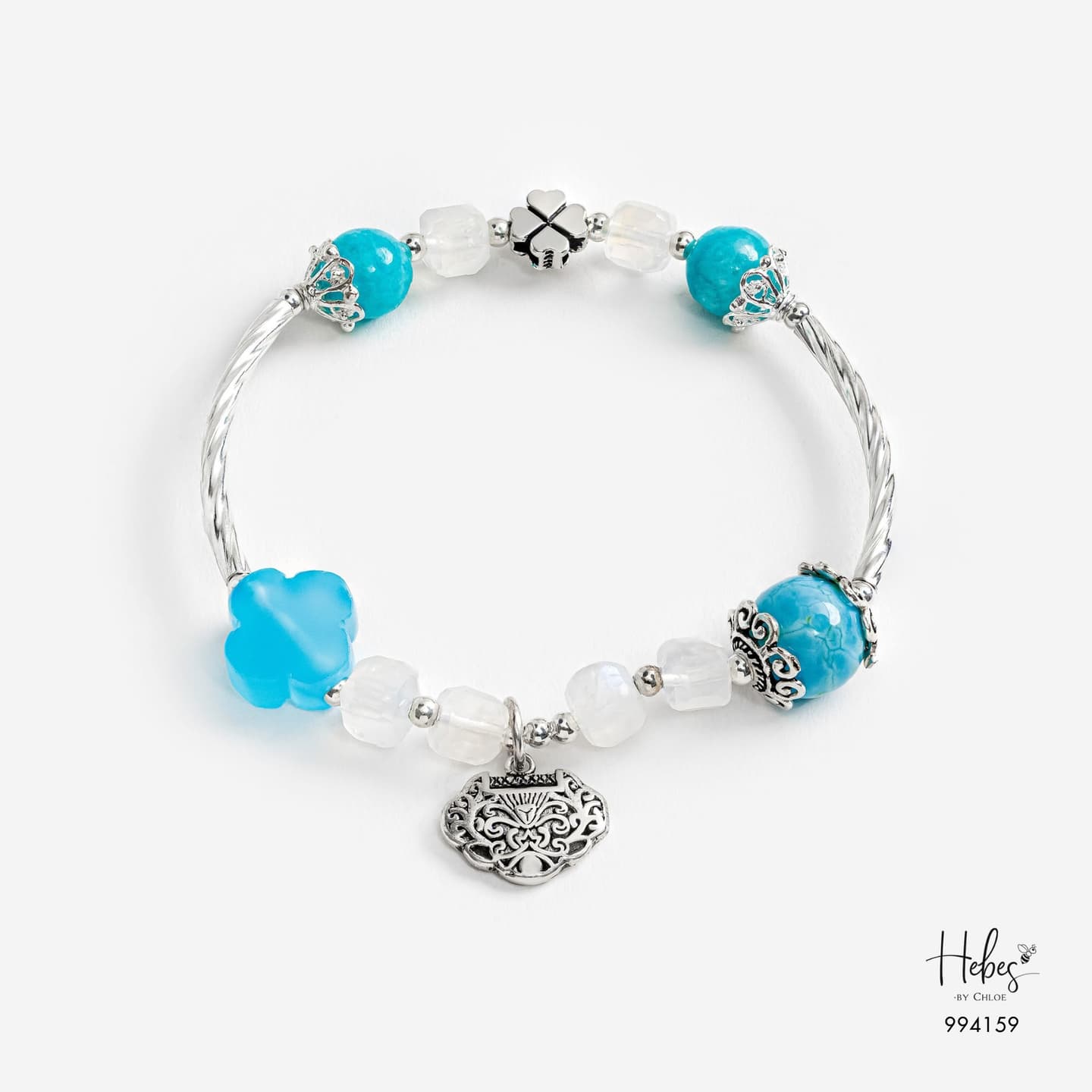 Moonlit Whisper Âmazonite Longevity Lock Bracelet 994159