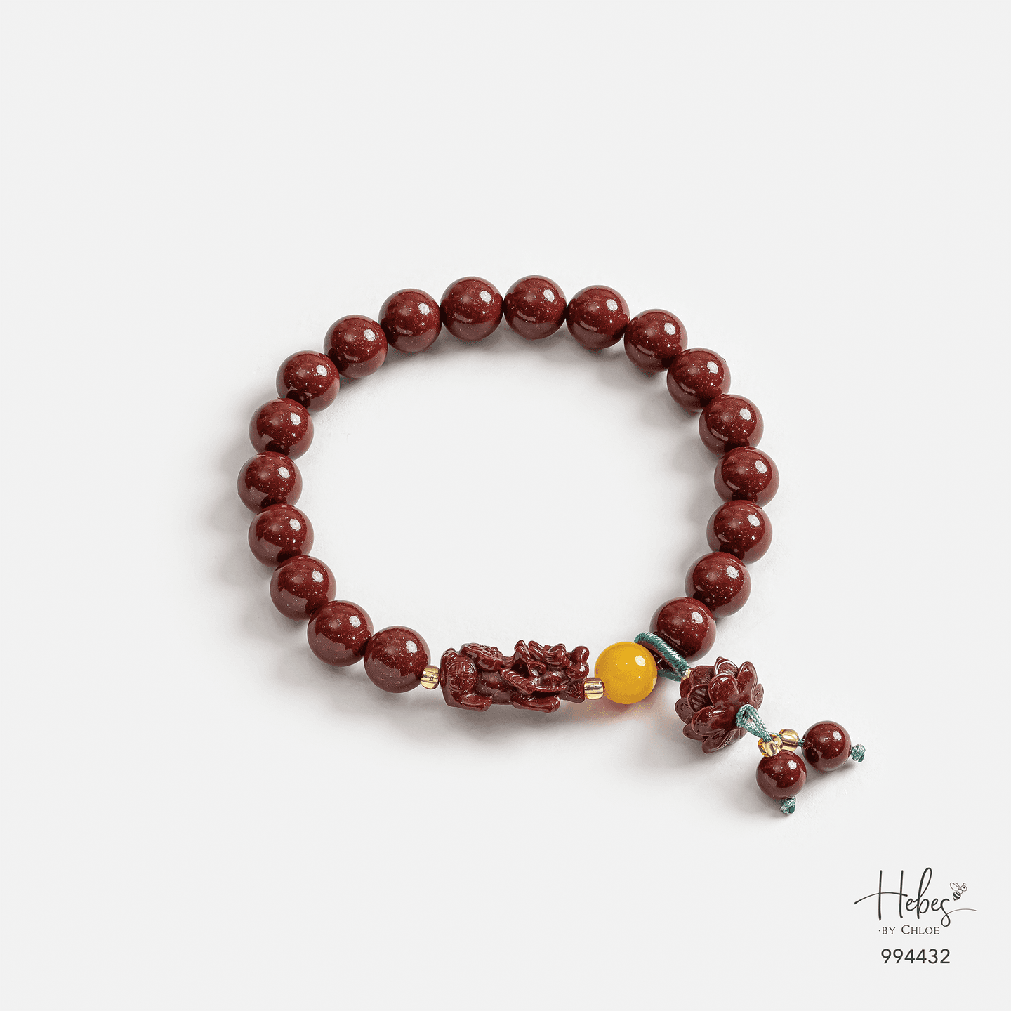 Cinnabar Pixiu Lotus Prosperity Bracelet 994432
