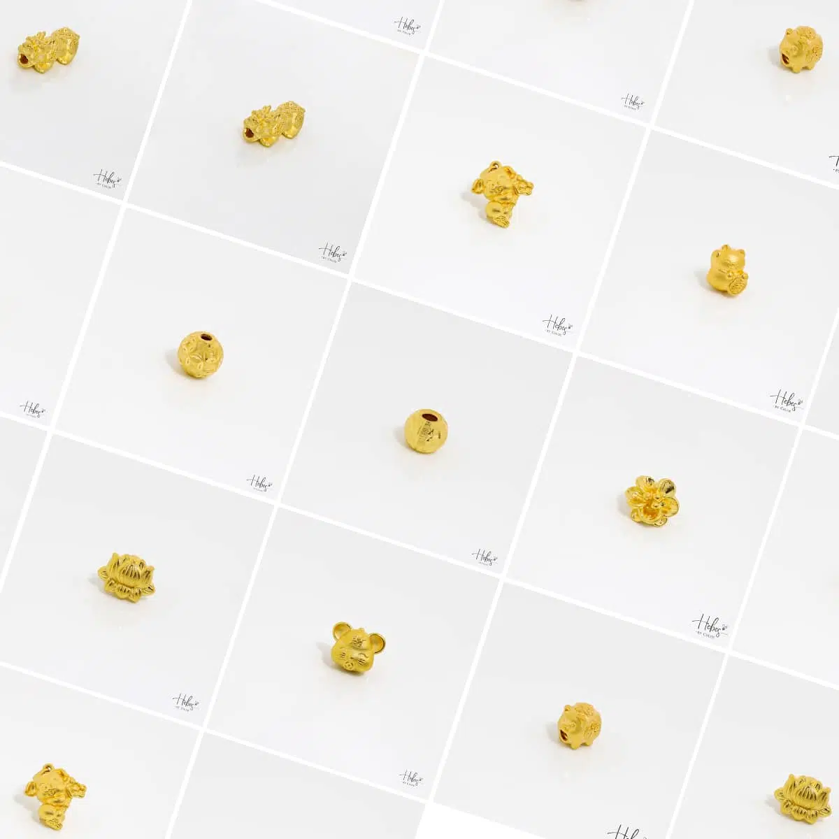 Custom Design Bracelets With 24K Gold Charm