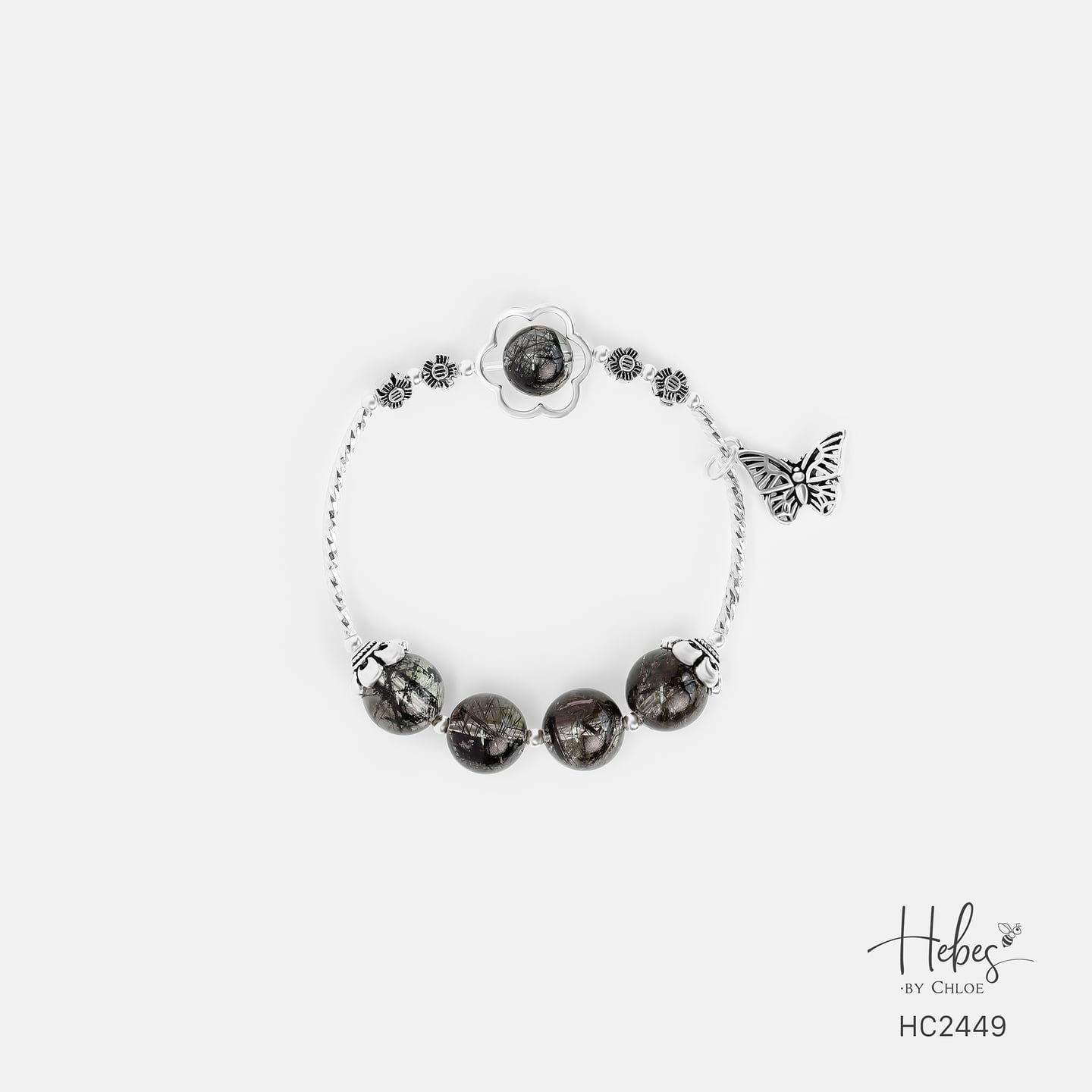Hebes Black Rutilated Quartz Bracelet HC2449