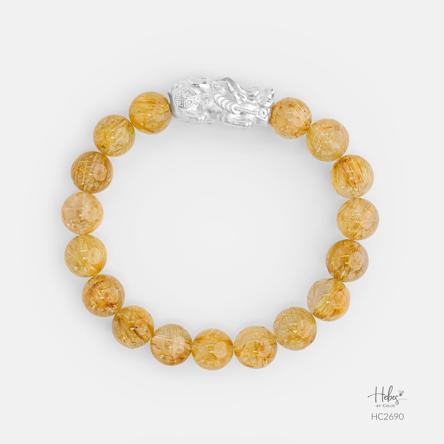 Hebes Gold Rutilated Quartz Bracelet HC2690