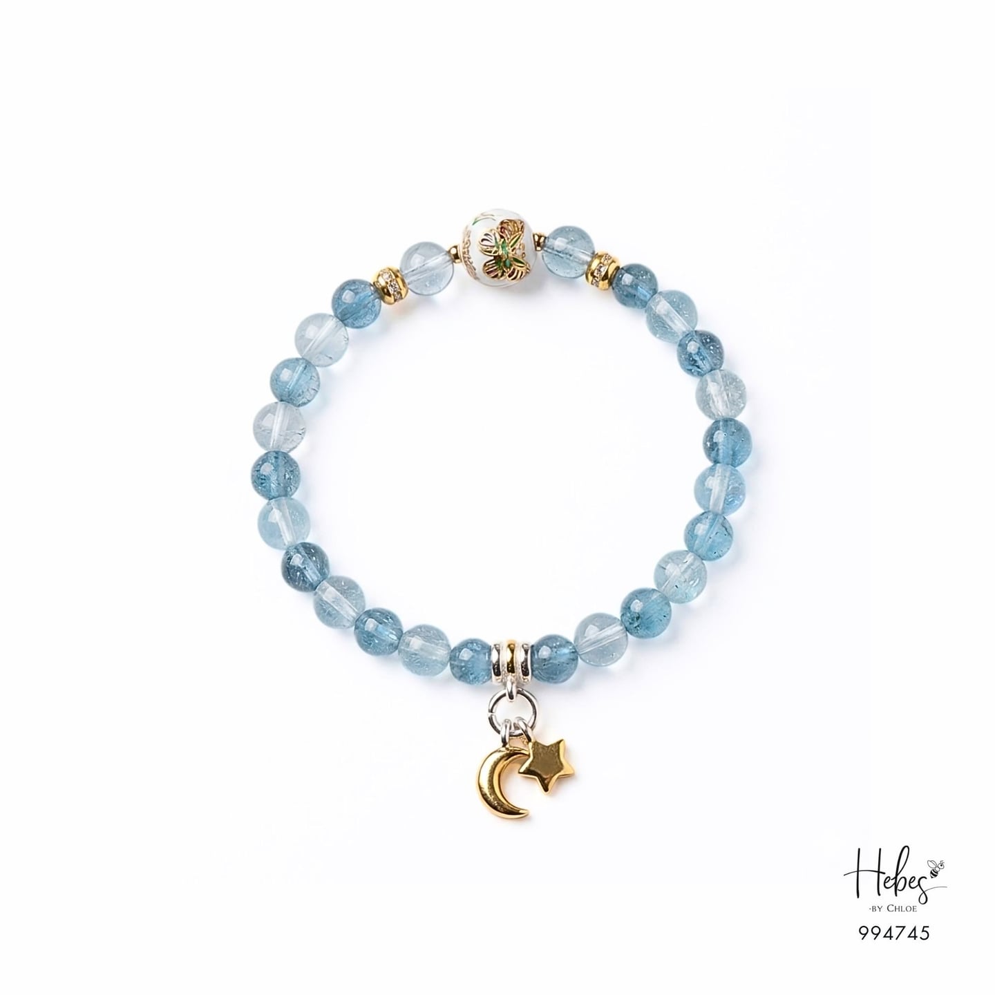 Aquamarine Starry Night Bracelet 994745