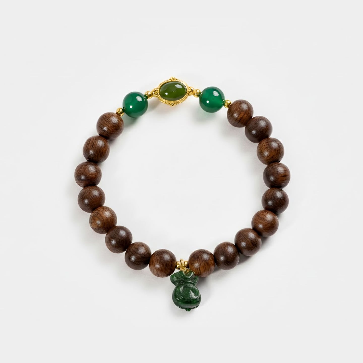 Vietnamese Agarwood Agate with Money Pouch Bracelet (8mm) 994222