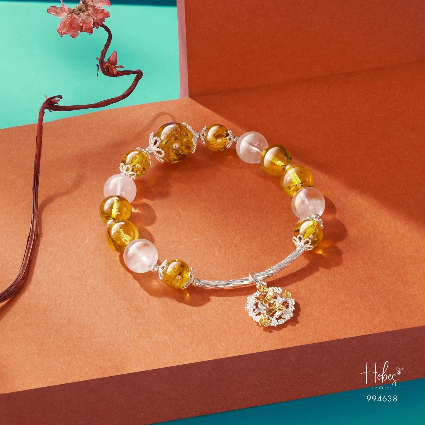 Elysian Flutter Amber Bracelet 994638