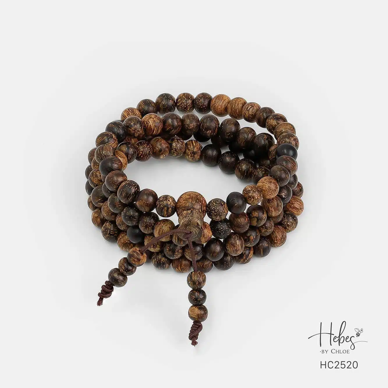Indonesian 108 Beads Agarwood Bracelet (8mm) - HC2520